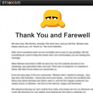 thank you and farewell stickam