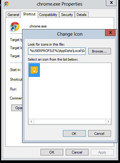 change-shortcut-icon